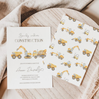 Baby onder Baby shower van de bouw Kaart
