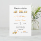 Baby onder Baby shower van de bouw Kaart (Staand voorkant)
