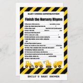 Baby onder Baby shower voor de bouw (Voorkant / Achterkant)