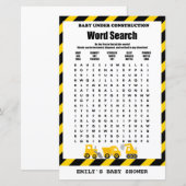 Baby onder Baby shower voor de bouw (Voorkant / Achterkant)