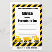 Baby onder Baby shower voor de bouw (Voorkant / Achterkant)