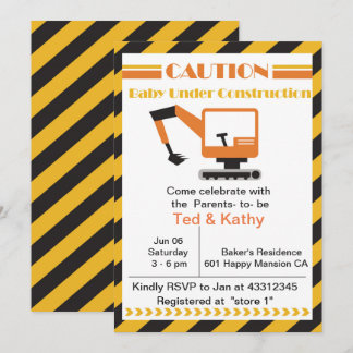 Baby onder Baby shower voor de bouw Kaart