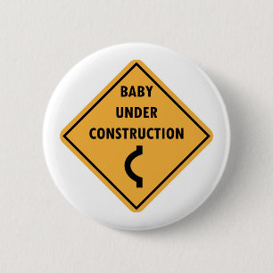 Baby onder Button voor de bouw