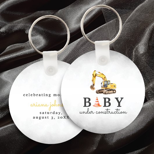 Baby Onder constructie Boy Baby shower Sleutelhanger