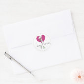 Baby onderweg ronde sticker (Envelop)
