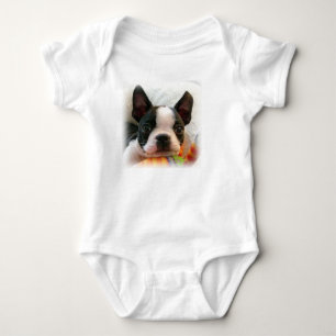 Baby One Piece Creeper met Boston Terrier Puppy Romper