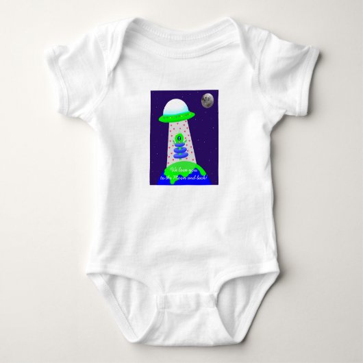 Baby one-piece met alien en maan van Jo Images Romper (Voorkant)