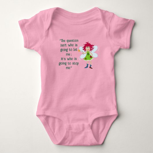 Baby One-piece "Wiens gaat me stoppen" - Roze Romper (Voorkant)
