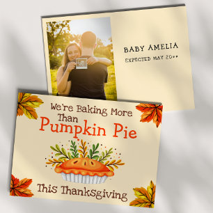 Baby onthullen Thanksgiving zwangerschapsaankond Aankondiging