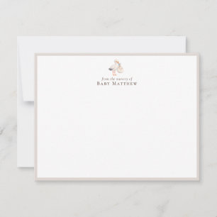 Baby Ooievaar Kraamkaarten Set Notitiekaartje