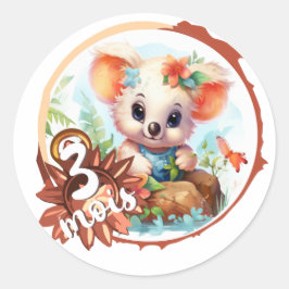 Baby - ook 3 maanden ronde sticker