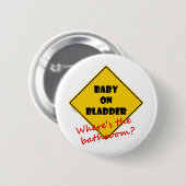 Baby op bladder ronde button 5,7 cm (Voorkant /achterkant)