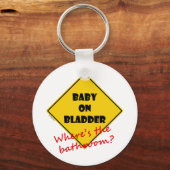Baby op bladder sleutelhanger (Voorkant)