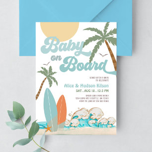 Baby op Boord Baby Shower Strooi Surfing Shower Kaart