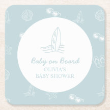 Baby op Boord krabbel Surfplank Strand Baby Shower