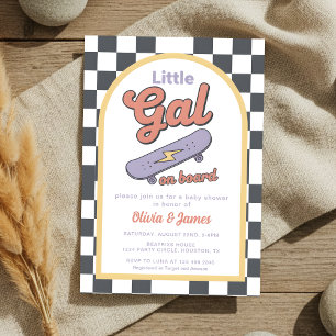 Baby op Boord Skateboard Baby Shower feest Kaart