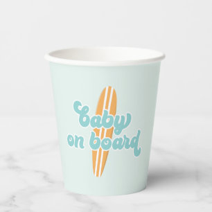 Baby op Boord Surf Strand Baby Shower Papieren Bekers