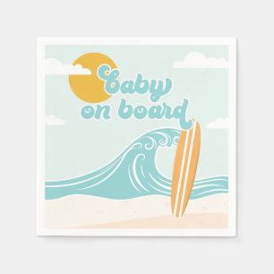 Baby op Boord Surf Strand Baby Shower Servet