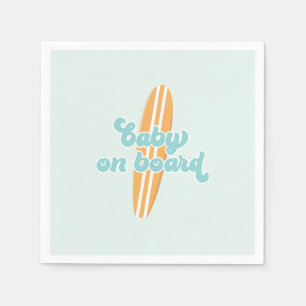 Baby op Boord Surf Strand Baby Shower Servet
