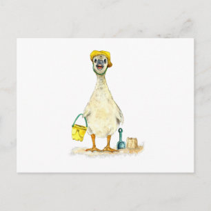 Baby op het strand briefkaart