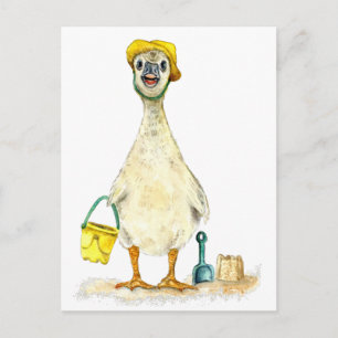 Baby op het strand briefkaart