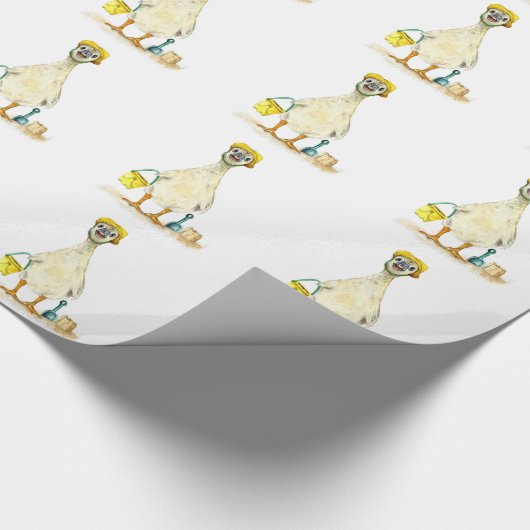 Baby op het strand cadeaupapier (Hoek)