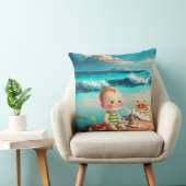 Baby op het strand kussen (Stoel)