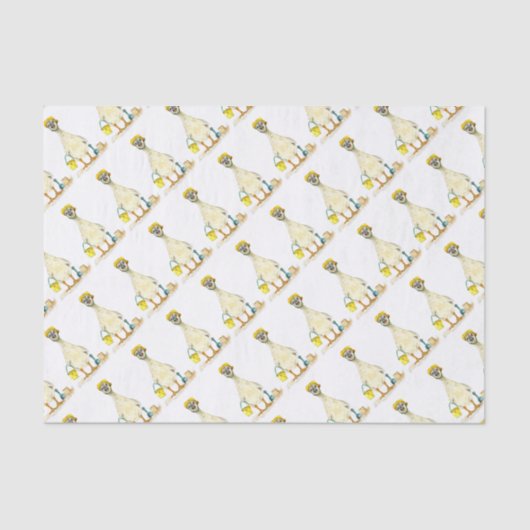 Baby op het strand tissuepapier (Voorkant)