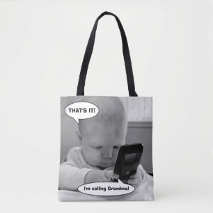 Baby op mobiele telefoon draagtas