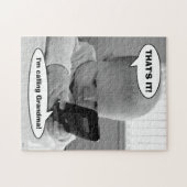 Baby op mobiele telefoon legpuzzel (Horizontaal)