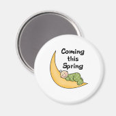 Baby op Moon Spring Magneet (Voorkant / Achterkant)