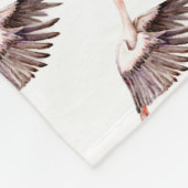 Baby op Ooievaar Fleece Deken (Hoek)