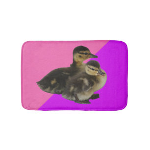 Baby op roze frambozen en Paarse sorbet Badmat