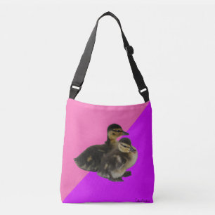 Baby op roze frambozen en Paarse sorbet Crossbody Tas