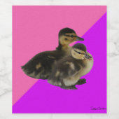 Baby op roze frambozen en Paarse sorbet Wijn Etiket (Enkel label)