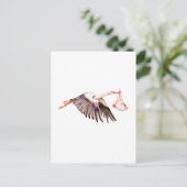 Baby op Stork Briefkaart (Staand voorkant)