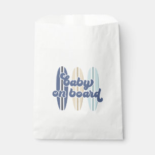 Baby op Surfplank Strand Baby Shower Bedankzakje
