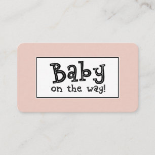 Baby op weg! Editable Blush Gift Registry Card Informatiekaartje