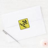 Baby op weg vierkante sticker (Envelop)