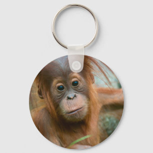 Baby Orangutaan recht vooruit Sleutelhanger