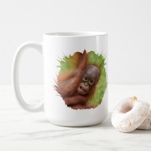 Baby Orangutan Joy Koffiemok (Met donut)