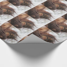 Baby Orangutan Sucking Thumb Wrapping Paper Cadeaupapier