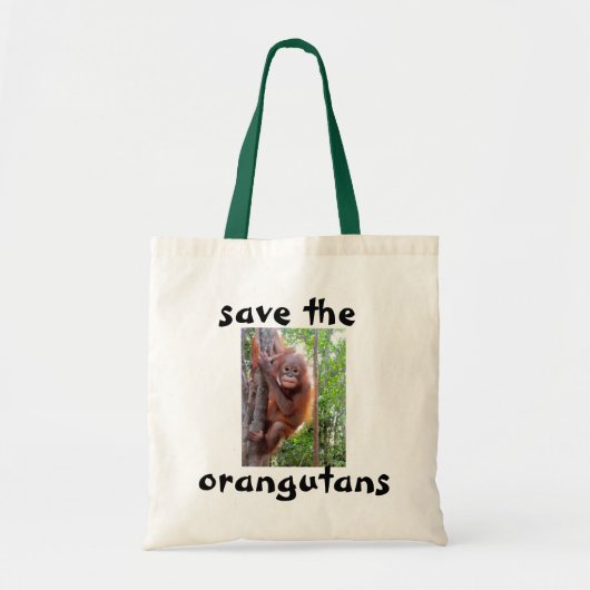 Baby Orangutan Uttuh Foto Tote Bag (Voorkant)