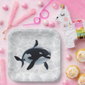 Baby Orca Platter Papieren Bordje (Feest)