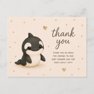 Baby Orka Moordwalvis Baby Shower Bedankt Briefkaart