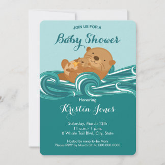 Baby Otter Baby shower Uitnodiging