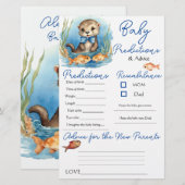 Baby Otter Boy Baby Predictions Carte de conseil (Devant / Derrière)