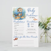 Baby Otter Boy Baby Predictions Carte de conseil (Debout devant)