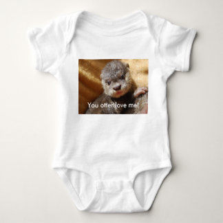 Baby otter pup baby jersey romper