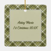 Baby Otter Wildlife Portrait Personalized Keramisch Ornament (Achterkant)